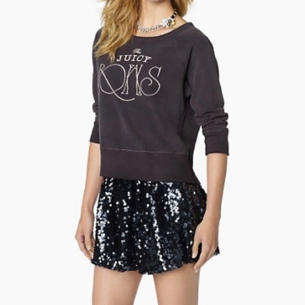 Juicy Couture sequin skirt elastic waist 8/10